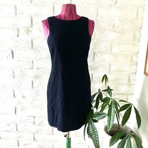 Banana Republic Navy Blue Cotton Eyelet Dress Size 6